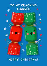 Cute Christmas Card - Cracking Fiancée - Pun created by Nicola Watson