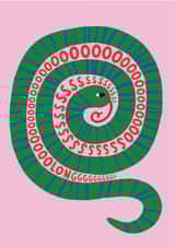 Funny Leaving Card - So Long - Snake created by Lucy Maggie Designs