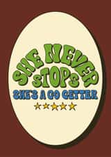 Success and Achievement Card For Her - 70s Retro Typography created by racwo_shows