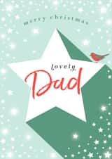 Classic Christmas Card - Lovely Dad - Robin created by Michelle Fiedler Design