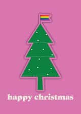 LGBTQ+ Christmas Card - Christmas Tree - Pride Flag created by Studio 69