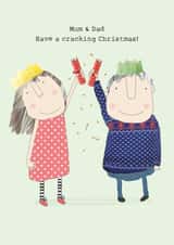Funny Christmas Card - For Mum & Dad - For Your Cracking Parents This Christmas created by Rosie Made A Thing