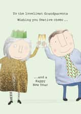Funny Christmas Card - For Grandparents - Festive Cheer & Happy New Year created by Rosie Made A Thing