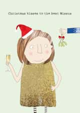 Funny Christmas Card - For Wife - Kisses For Your Missus created by Rosie Made A Thing