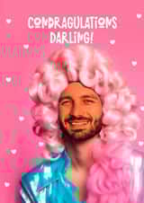 Personalised Congratulations Photo Card created by Giddy Kipper - Funny Well Done Card - Condragulations Darling - Drag Queen