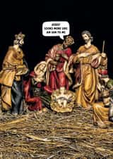 Funny Christmas Card - More Like an Ian - Nativity Scene created by The Buddy Fernandez Card Co.