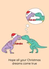 Funny Christmas Card - Sad Cracker Dinosaur - T-Rex Arms created by Dinosaurs Doing Stuff