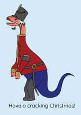 Funny Christmas Card - Nutcracker Dinosaur - Have A Cracking Christmas created by Dinosaurs Doing Stuff