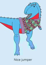 Funny Christmas Card - Christmas Jumper - Dinosaur created by Dinosaurs Doing Stuff