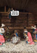 Funny Christmas Card - Nativity - Wifi created by The Buddy Fernandez Card Co.