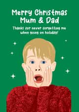 Funny Christmas Card - For Mum & Dad - Home Alone created by Lucy Marie Design