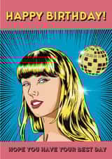 Birthday Card for Swifties.  Inspired by Swift’s Mirrorball and Best Day created by Jimmy James