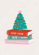 Cute Christmas Card - Books - Tree created by Fierce and Fred