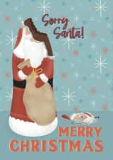 Funny Christmas Card - Chocolate - Sorry Santa! created by Oh Halibut