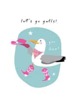Funny Birthday Card - Let's Go Gulls! - Yee Haw! created by Pink Pig