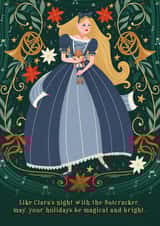 Classic Christmas Card - The Nutcracker - Clara And French Horns created by Tawn Moore