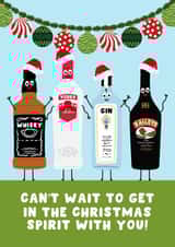 Funny Christmas Card - Spirits - Party created by Pink Peach Cards