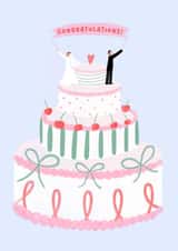 Cute Wedding Card - Congratulations Newlyweds - Wedding Cake created by Stilus