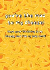 Cute Birthday Card - You're The Mac To My Cheese - Pun created by @Laura Lonsdale Designs