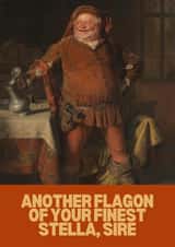 Face Swap Birthday Card – Funny Medieval Beer Lover – Stella Flagon created by thortful