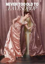 Face Swap Birthday Card – Victorian Eavesdropper – Funny Vintage for Her created by thortful
