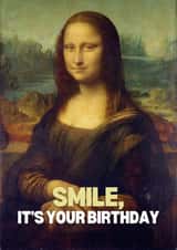 Face Swap Birthday Card – Mona Lisa – Funny Vintage for Her created by thortful