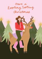 Cute Christmas Card - Rooting Tooting - Reindeer created by Lydia Southgate