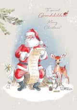 Cute Christmas Card - For Grandchildren - Santa Checking List created by Paper Shed Design