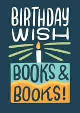 Cute Birthday Card - Books created by Happy  Introvert