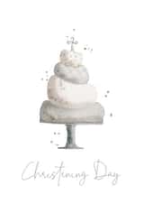 An adorable and charming Christening card featuring a modern illustration. created by Happy Little Me Co.