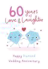 Cute Anniversary Card - 60th - Diamond Wedding created by Jess Moorhouse