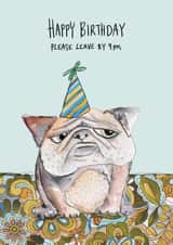 Funny Birthday Card - Grumpy Dog - Please Leave created by Tipperleyhill