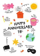 Cute Anniversary Card - For Significant Other - Romantic created by Twisted Haggis