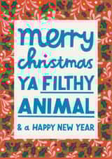 Funny Christmas Card - Merry Christmas Ya Filthy Animal - Home Alone created by Alice Mole Illustration