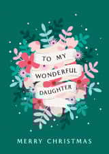 Classic Christmas Card - For Daughter - Flowers created by Jessica Rachel Sharp
