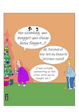 Fairy tale of New York Christmas Humour card created by Mike Ryan