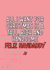 Funny Christmas Card - Feliz Navidaddy - Holly created by fyou cards