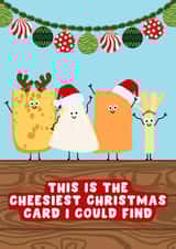 Funny Christmas Card - Cheese - This Is The Cheesiest Card I Could Find created by Pink Peach Cards