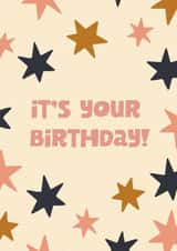 Classic Birthday Card - Stars created by Kieron Haughton