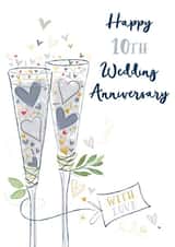 Cheers to 10 Years Wedding Anniversary card created by Katie Phythian Design