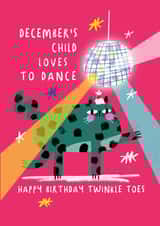 Fun December Birthday Card for Everyone 
Twinkle Toes created by NICHOLA COWDERY ILLUSTRATIONS 