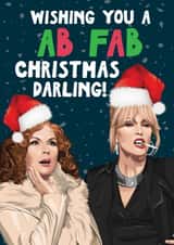 Funny Christmas Card - Absolutely Fabulous - Ab Fab created by Artsy Gift Co