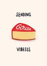 Funny Good Luck Card - Gouda - Cheese created by Paper Wishes Co