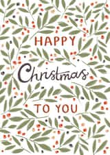 Classic Christmas Card - Festive Foliage created by @VickyYorkeDesigns