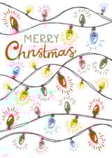 Classic Christmas Card - Retro Lights created by @VickyYorkeDesigns