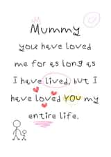 Cute Card For Mummy - Birthday - Mother’s Day - Mum - Mother - From The Kids created by Delicate Point of View