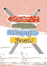 Classic Christmas Card - Snow - Sign Posts created by @VickyYorkeDesigns