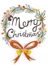 Classic Christmas Card - Festive Wreath created by @VickyYorkeDesigns