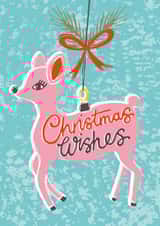 Cute Christmas Card - Reindeer Bauble - Vintage Decoration created by @VickyYorkeDesigns