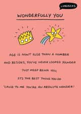 Heartfelt Birthday Card - Wonderfully You - Limerick - For Her created by Paperlink and Meraki Greeting Cards